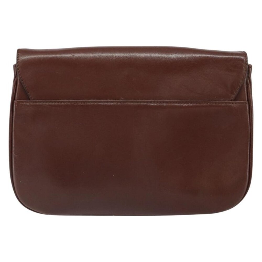 Authentic CELINE Shoulder Bag Leather Brown Gold - Picture 9 of 16
